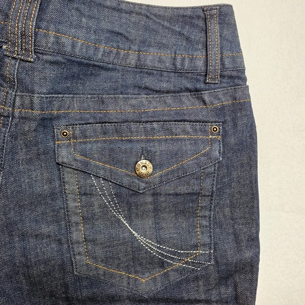Monroe & Main Wide Leg Jeans Womens 14 Dark Wash Denim High Rise Trouser Pants